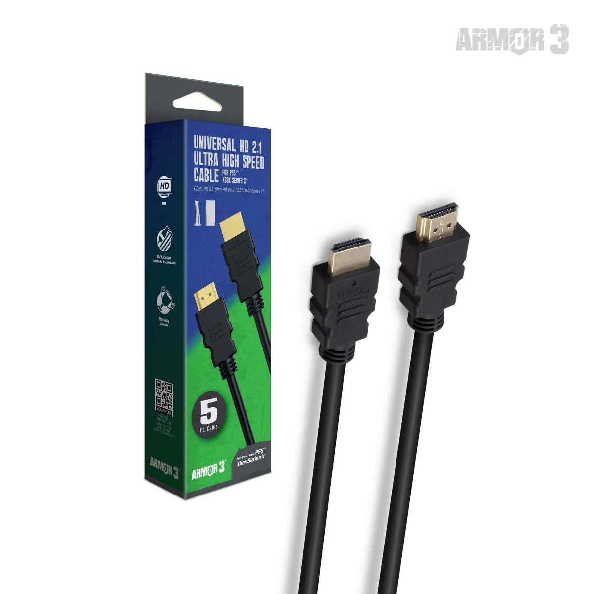 1.5M HDMI 2.1 Ultra High-Speed Cable ARMOR 3 by Hyperkin